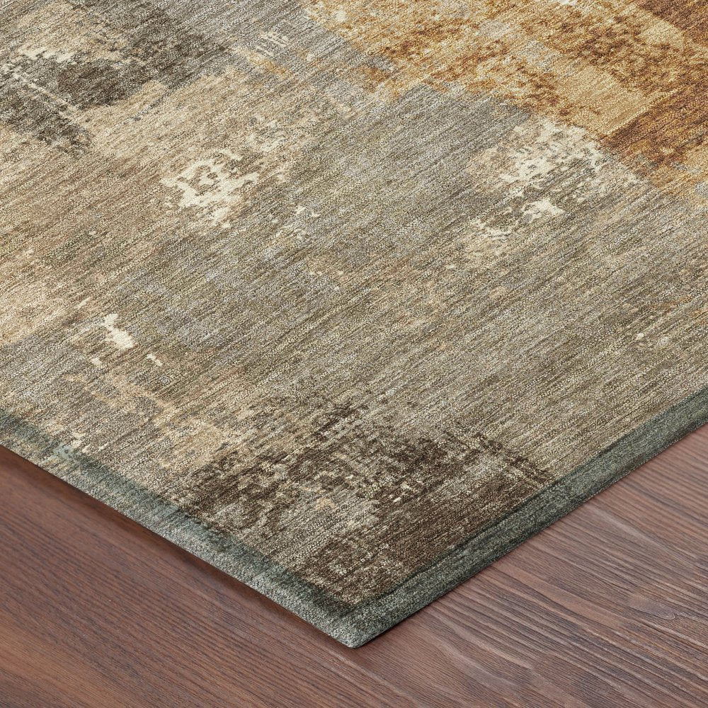 5' X 8' Taupe And Gray Abstract Washable Indoor Outdoor Area Rug — view 8