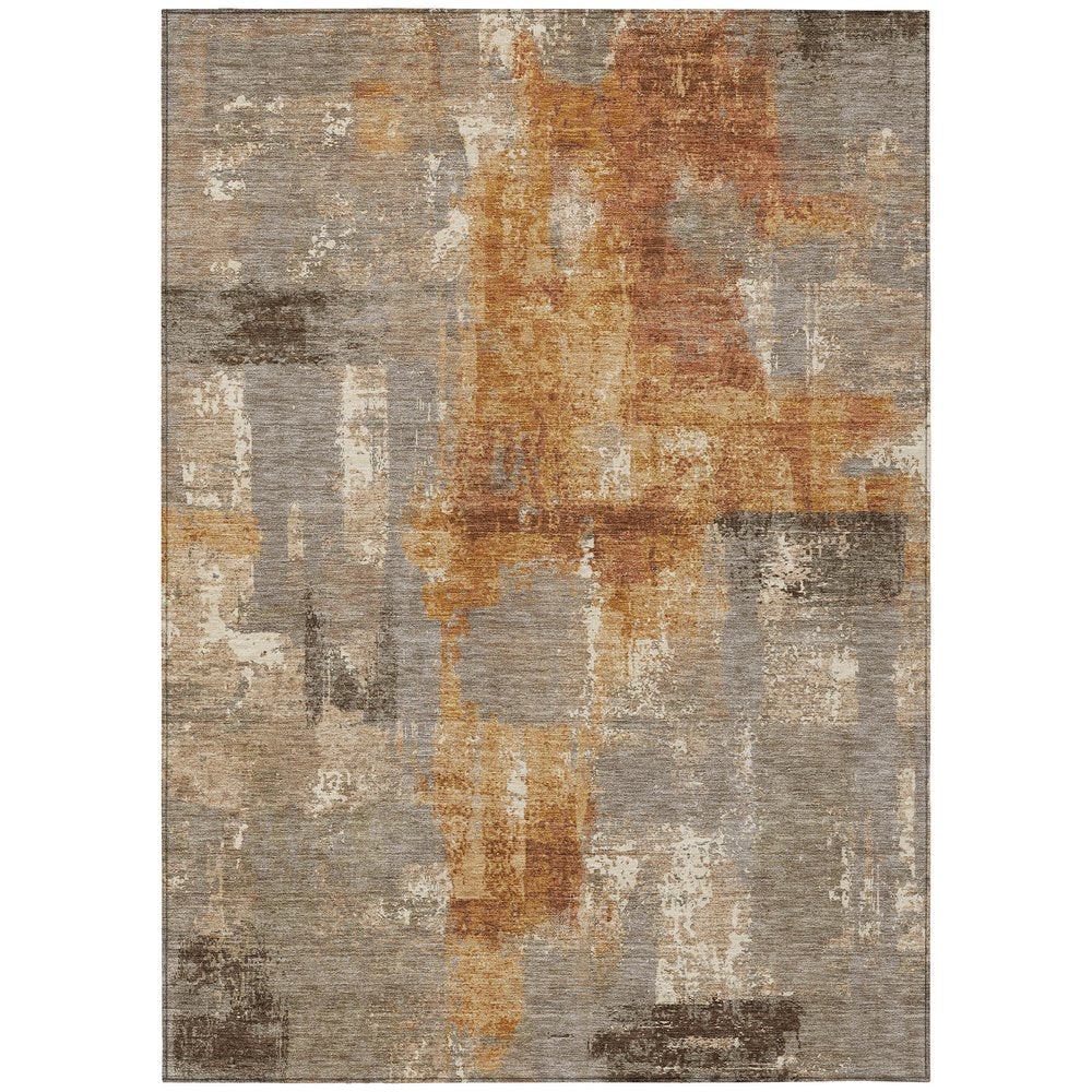 10' X 14' Taupe And Gray Abstract Washable Indoor Outdoor Area Rug — view 14
