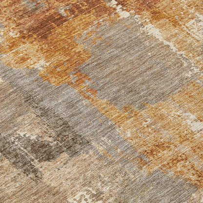 10' X 14' Taupe And Gray Abstract Washable Indoor Outdoor Area Rug HomeRoots
