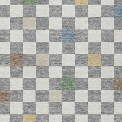 9' X 12' Gray And Beige Geometric Washable Indoor Outdoor Area Rug HomeRoots
