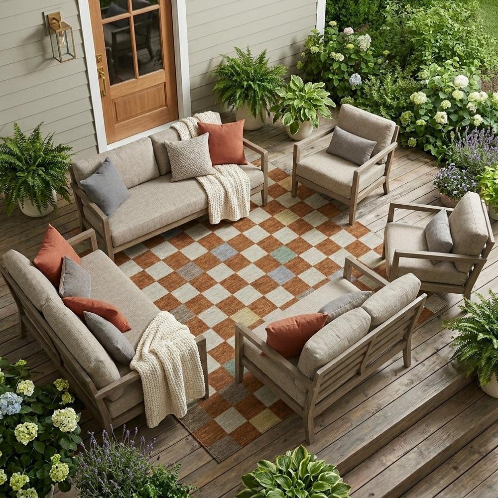 10' X 14' Orange And Gold Geometric Washable Indoor Outdoor Area Rug — view 7