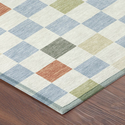 8' X 10' Sky Blue And Gray Geometric Washable Indoor Outdoor Area Rug HomeRoots
