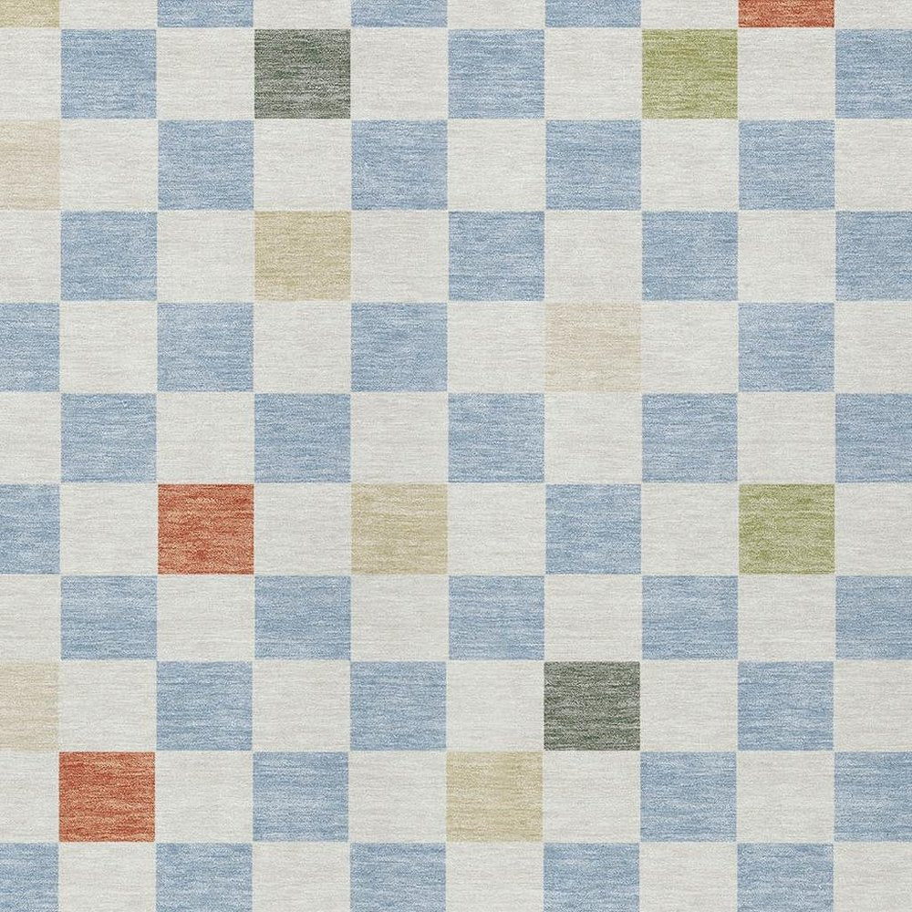 10' X 14' Sky Blue And Gray Geometric Washable Indoor Outdoor Area Rug HomeRoots