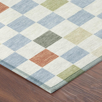 10' X 14' Sky Blue And Gray Geometric Washable Indoor Outdoor Area Rug HomeRoots