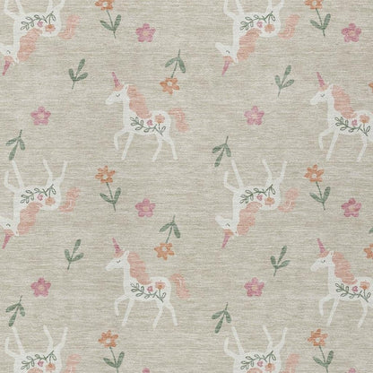 8' X 10' Beige And Gray Floral Washable Indoor Outdoor Area Rug HomeRoots