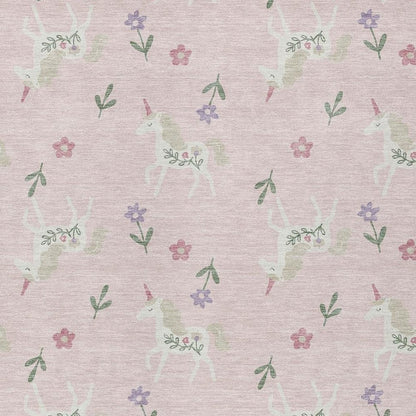 8' X 10' Pink And Ivory Floral Washable Indoor Outdoor Area Rug HomeRoots