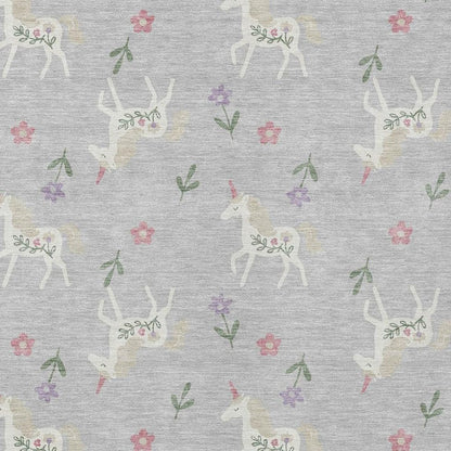 10' X 14' Silver And Ivory Floral Washable Indoor Outdoor Area Rug HomeRoots
