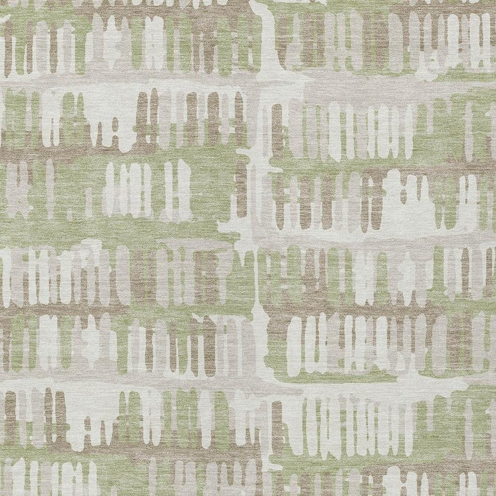10' X 14' Green And Denim Blue Abstract Washable Indoor Outdoor Area Rug HomeRoots