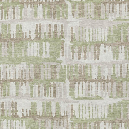 10' X 14' Green And Denim Blue Abstract Washable Indoor Outdoor Area Rug HomeRoots