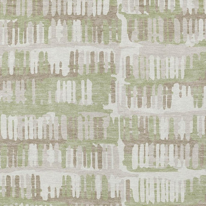 10' X 14' Green And Denim Blue Abstract Washable Indoor Outdoor Area Rug HomeRoots