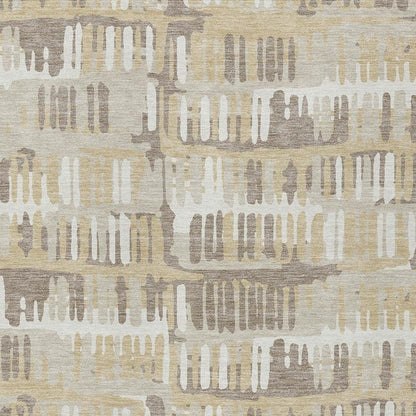 9' X 12' Beige And Taupe Abstract Washable Indoor Outdoor Area Rug HomeRoots