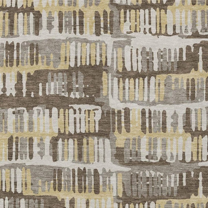 3' X 5' Chocolate And Ivory Abstract Washable Indoor Outdoor Area Rug HomeRoots