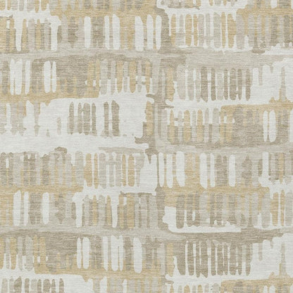 8' X 10' Ivory And Gray Abstract Washable Indoor Outdoor Area Rug HomeRoots
