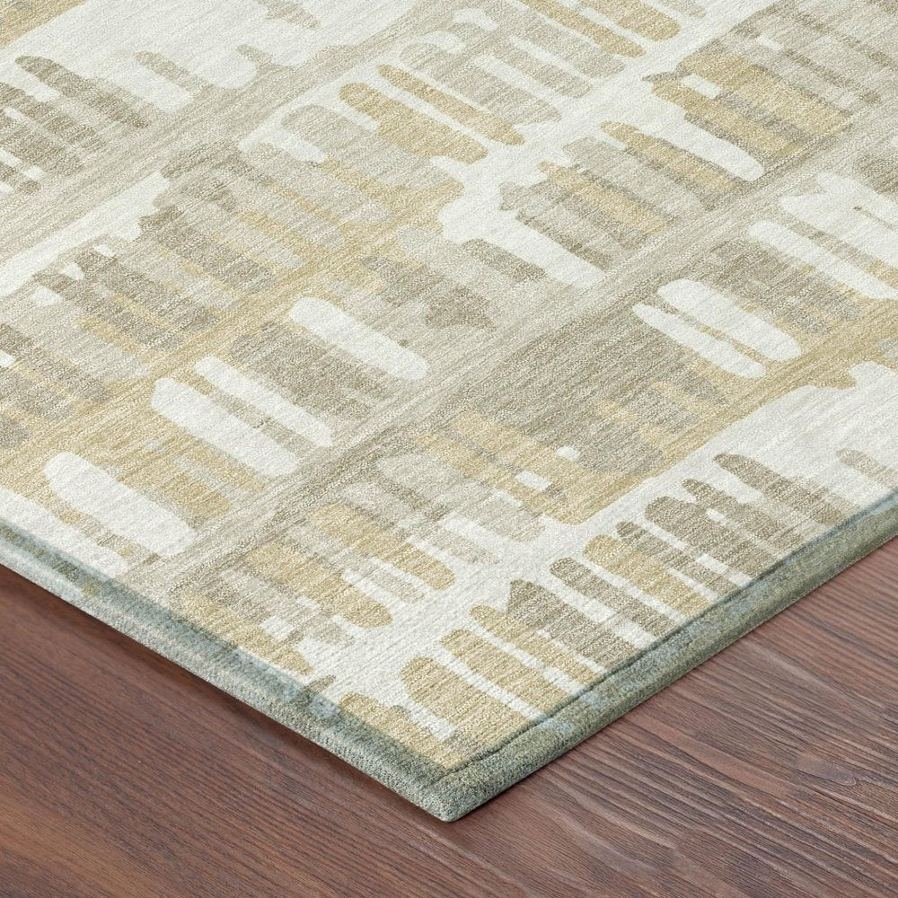 8' X 10' Ivory And Gray Abstract Washable Indoor Outdoor Area Rug HomeRoots