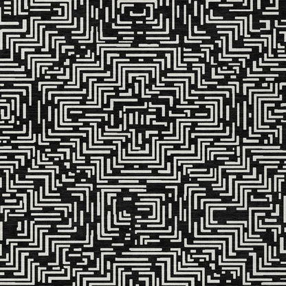9' X 12' Black And Silver Geometric Washable Indoor Outdoor Area Rug HomeRoots