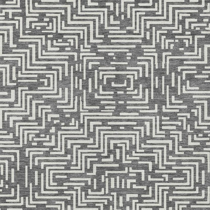 8' X 10' Gray And Brown Geometric Washable Indoor Outdoor Area Rug HomeRoots