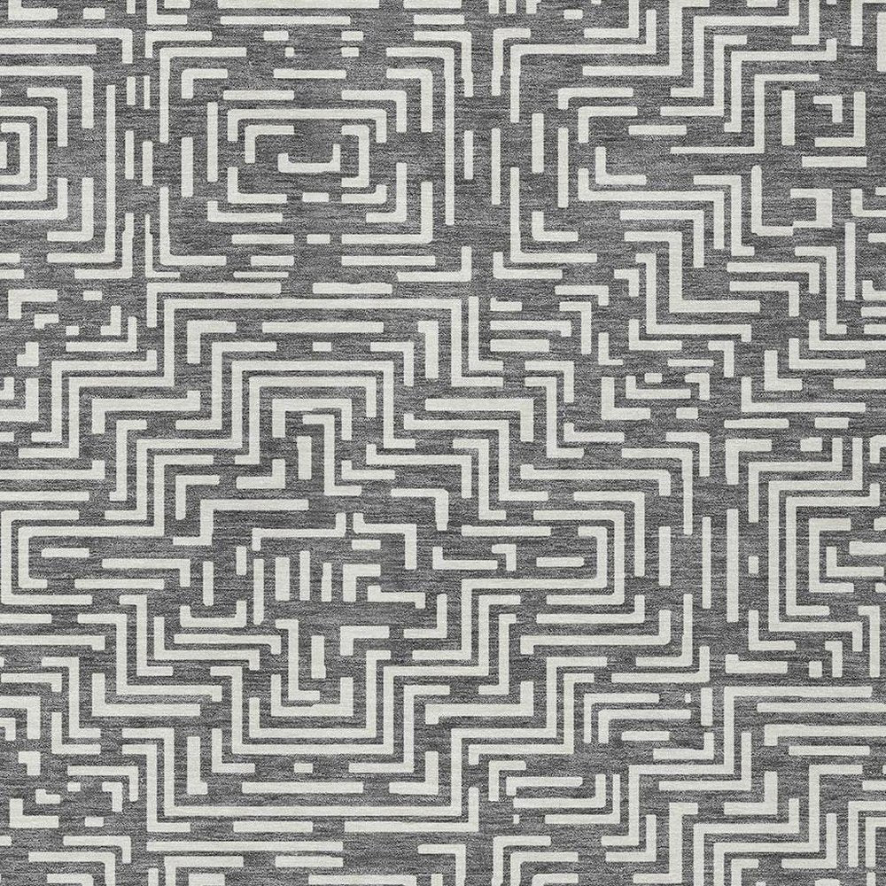 8' X 10' Gray And Brown Geometric Washable Indoor Outdoor Area Rug HomeRoots