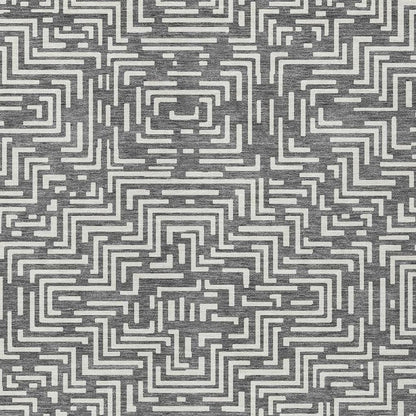 9' X 12' Gray And Brown Geometric Washable Indoor Outdoor Area Rug HomeRoots