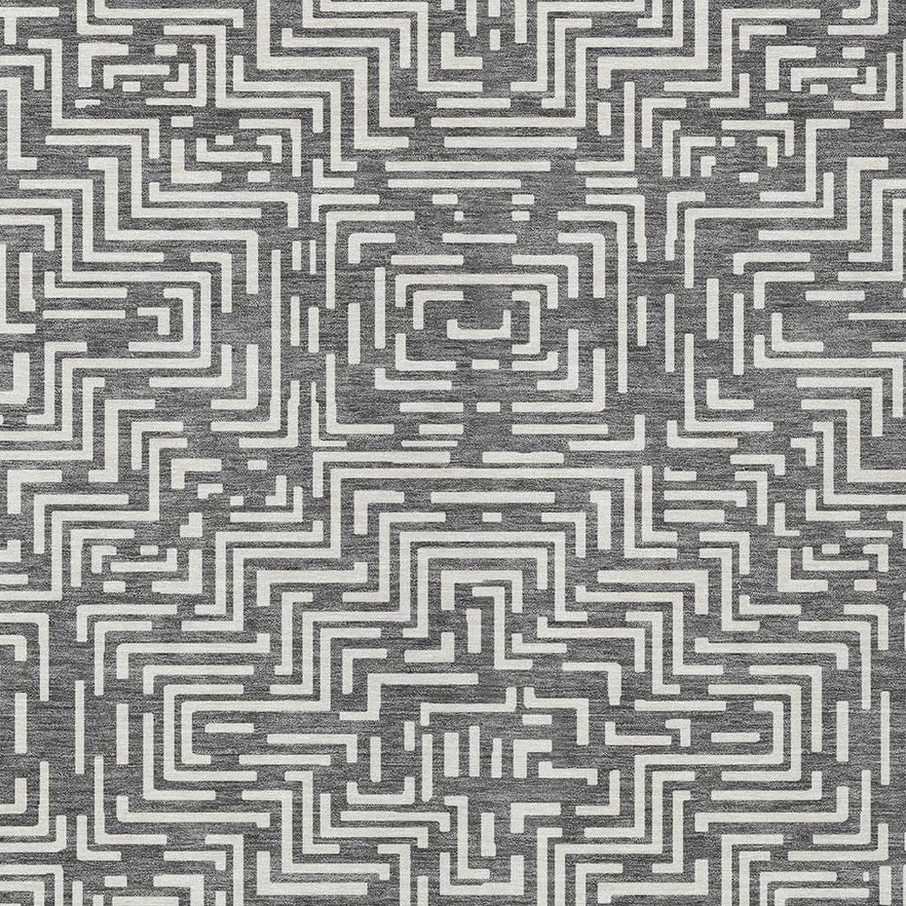 10' X 14' Gray And Brown Geometric Washable Indoor Outdoor Area Rug HomeRoots