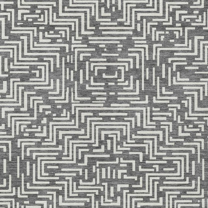 10' X 14' Gray And Brown Geometric Washable Indoor Outdoor Area Rug HomeRoots