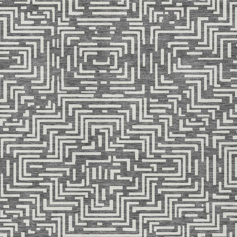 10' X 14' Gray And Brown Geometric Washable Indoor Outdoor Area Rug HomeRoots