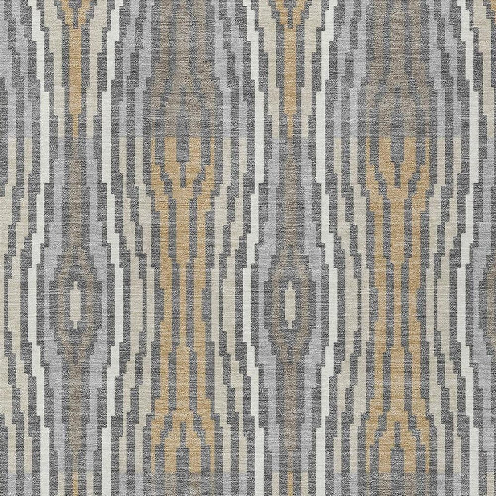 3' X 5' Gray And Ivory Abstract Washable Indoor Outdoor Area Rug HomeRoots