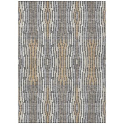 3' X 5' Gray And Ivory Abstract Washable Indoor Outdoor Area Rug HomeRoots