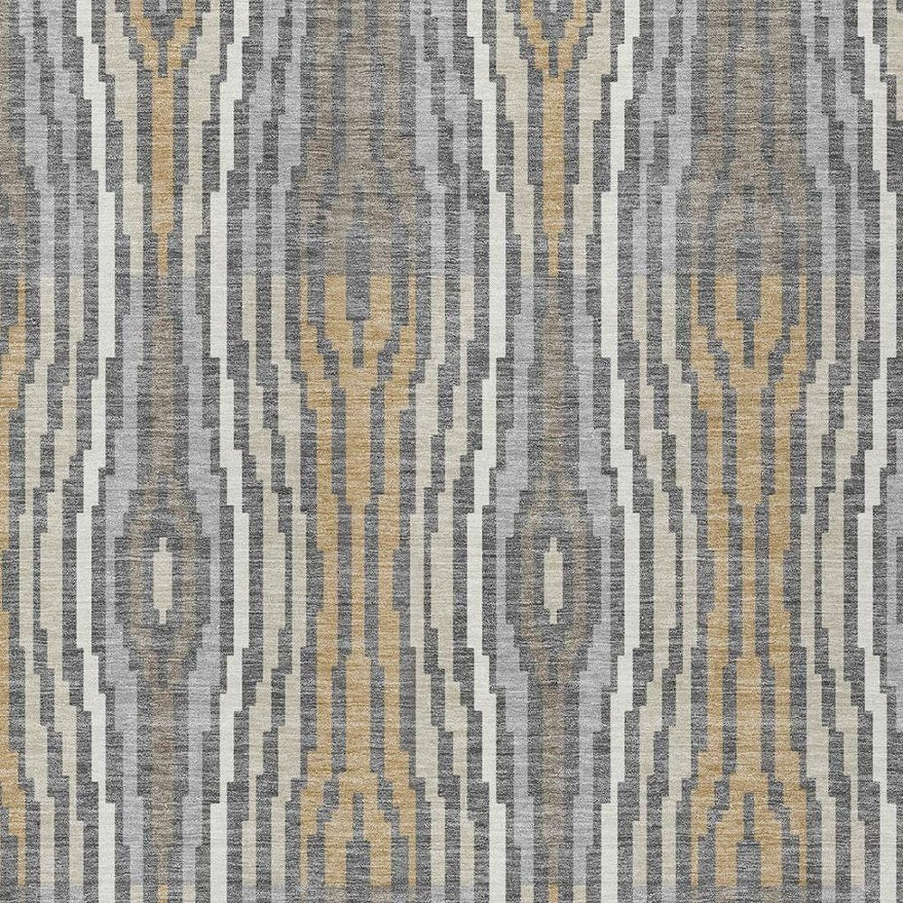 5' X 8' Gray And Ivory Abstract Washable Indoor Outdoor Area Rug HomeRoots