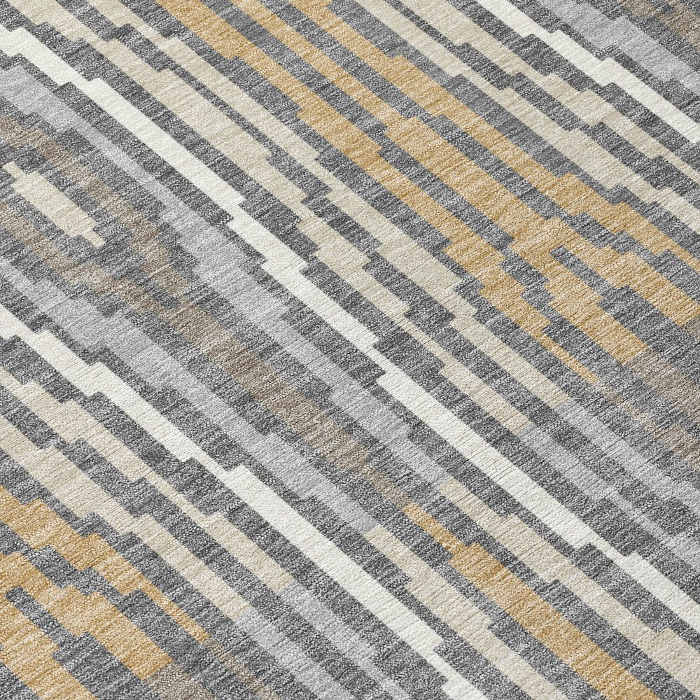 5' X 8' Gray And Ivory Abstract Washable Indoor Outdoor Area Rug HomeRoots