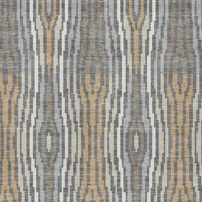 9' X 12' Gray And Ivory Abstract Washable Indoor Outdoor Area Rug HomeRoots