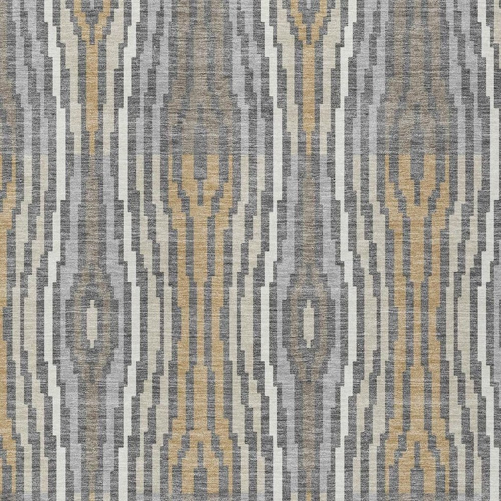 10' X 14' Gray And Ivory Abstract Washable Indoor Outdoor Area Rug HomeRoots