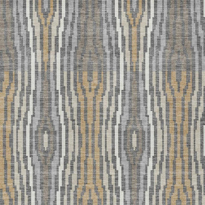 10' X 14' Gray And Ivory Abstract Washable Indoor Outdoor Area Rug HomeRoots