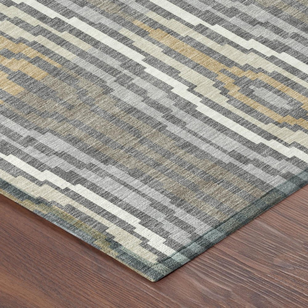 10' X 14' Gray And Ivory Abstract Washable Indoor Outdoor Area Rug HomeRoots