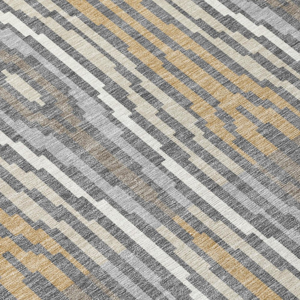 10' X 14' Gray And Ivory Abstract Washable Indoor Outdoor Area Rug HomeRoots
