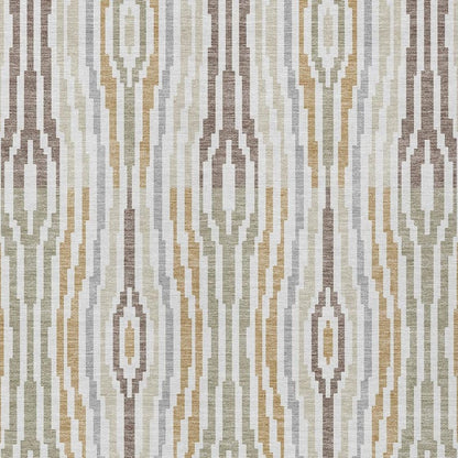 3' X 5' Ivory And Brown Abstract Washable Indoor Outdoor Area Rug