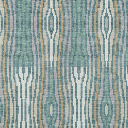 3' X 5' Teal Blue And Aqua Abstract Washable Indoor Outdoor Area Rug HomeRoots