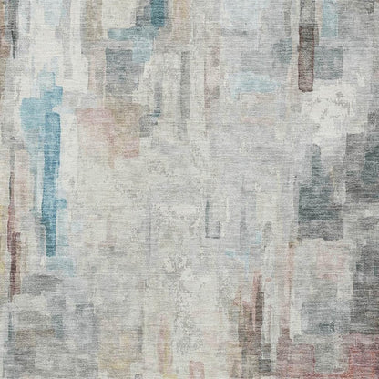 3' X 5' Ivory And Gray Abstract Washable Indoor Outdoor Area Rug HomeRoots