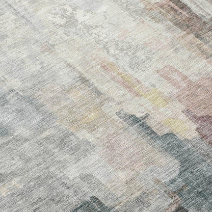 9' X 12' Ivory And Gray Abstract Washable Indoor Outdoor Area Rug HomeRoots