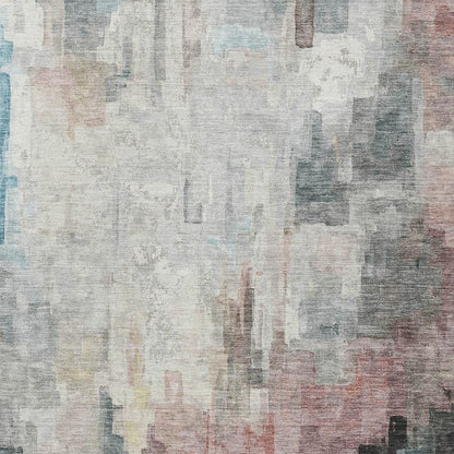 10' X 14' Ivory And Gray Abstract Washable Indoor Outdoor Area Rug HomeRoots