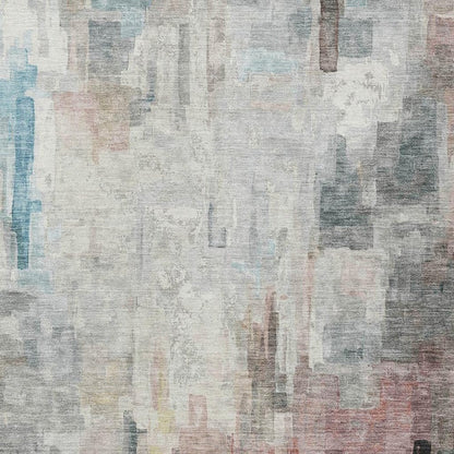 10' X 14' Ivory And Gray Abstract Washable Indoor Outdoor Area Rug HomeRoots