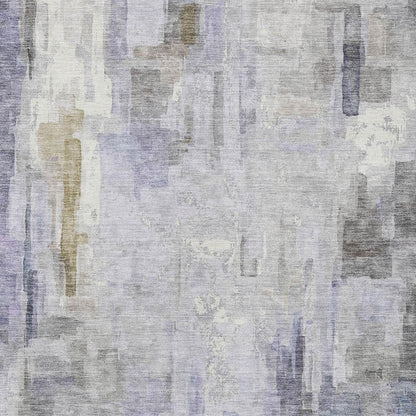 3' X 5' Lavender And Gray Abstract Washable Indoor Outdoor Area Rug HomeRoots