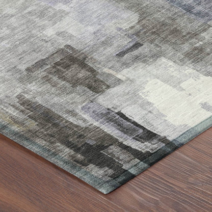 3' X 5' Lavender And Gray Abstract Washable Indoor Outdoor Area Rug HomeRoots