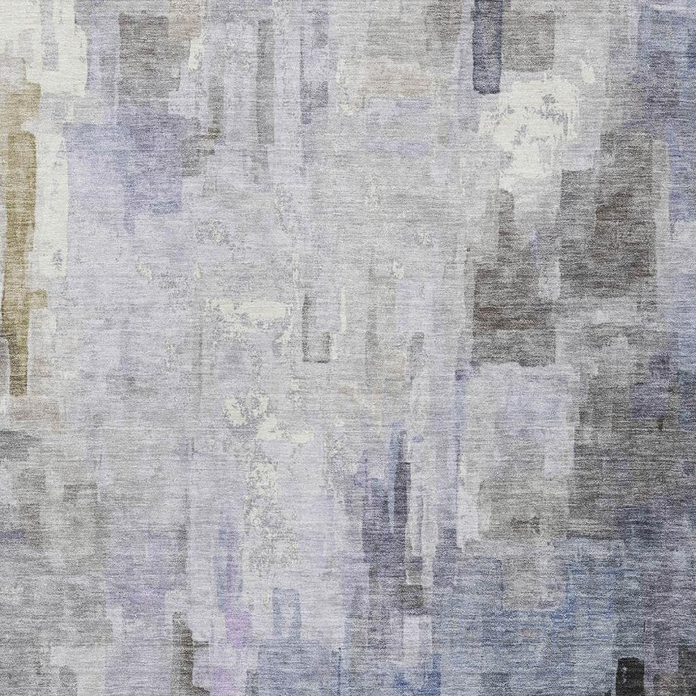 8' X 10' Lavender And Gray Abstract Washable Indoor Outdoor Area Rug HomeRoots