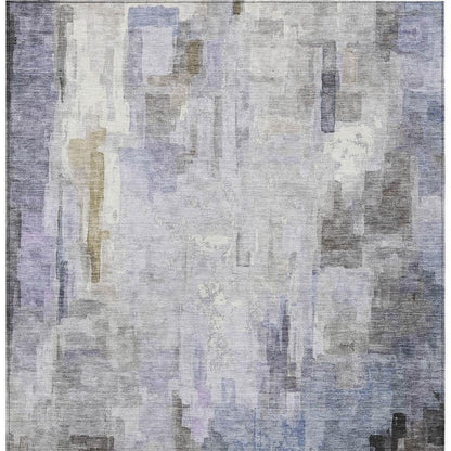 8' X 10' Lavender And Gray Abstract Washable Indoor Outdoor Area Rug HomeRoots