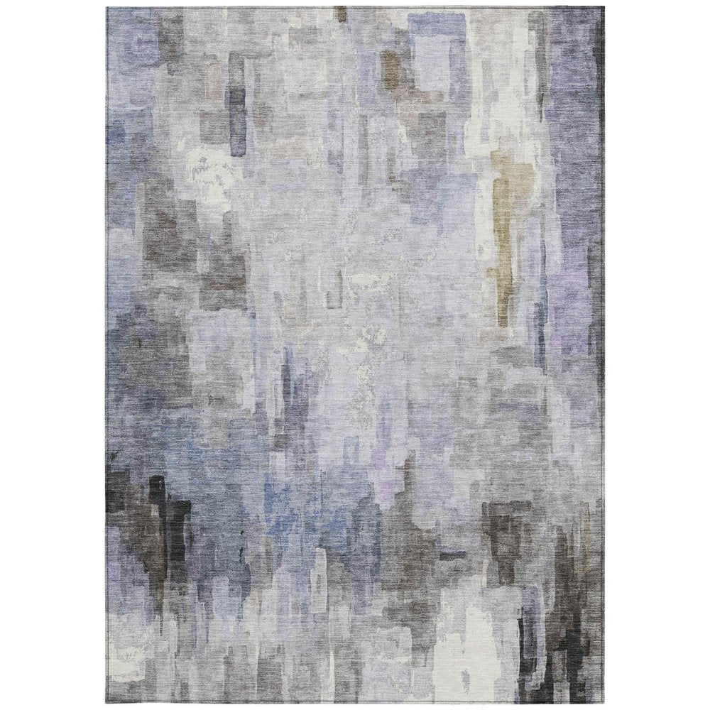 8' X 10' Lavender And Gray Abstract Washable Indoor Outdoor Area Rug HomeRoots