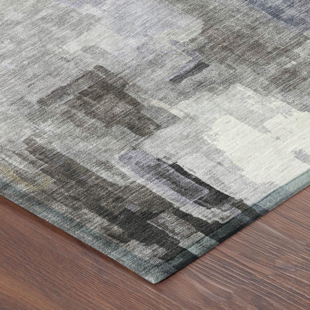 9' X 12' Lavender And Gray Abstract Washable Indoor Outdoor Area Rug HomeRoots