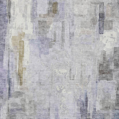 10' X 14' Lavender And Gray Abstract Washable Indoor Outdoor Area Rug HomeRoots