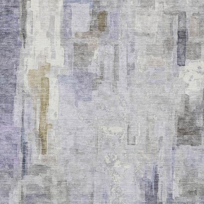 10' X 14' Lavender And Gray Abstract Washable Indoor Outdoor Area Rug HomeRoots