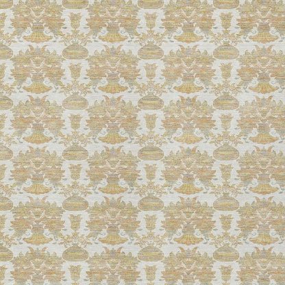 8' X 10' Ivory And Wheat Floral Washable Indoor Outdoor Area Rug HomeRoots