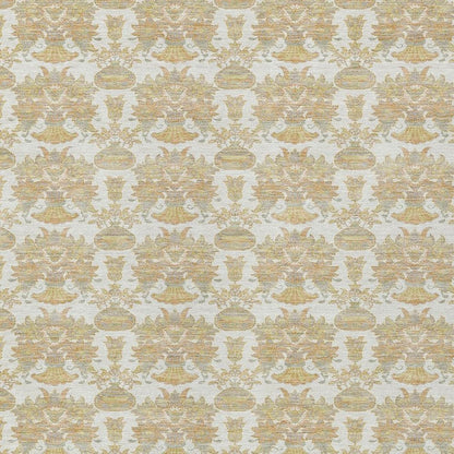 10' X 14' Ivory And Wheat Floral Washable Indoor Outdoor Area Rug HomeRoots